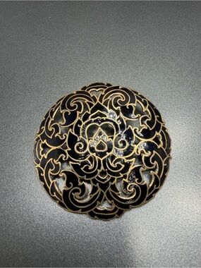 👍30%off Vintage Siam signed brooch Thailand enamel #12SB